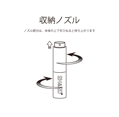 収納ノズル説明